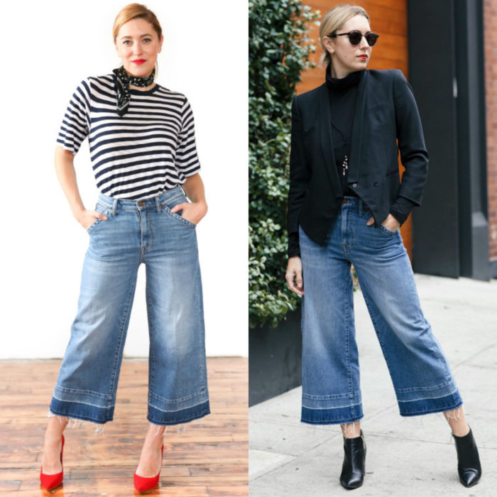 wide leg denim two ways