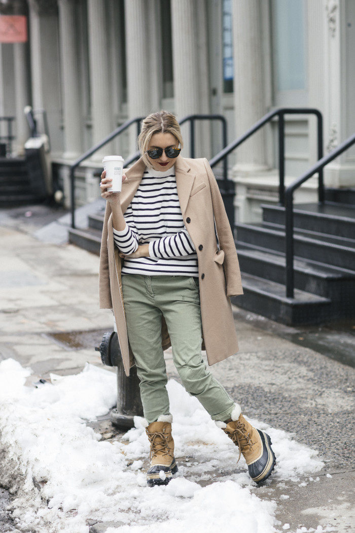sorel-boots-with-striped-shirt-and-khaki-green-pants-4-700x1050